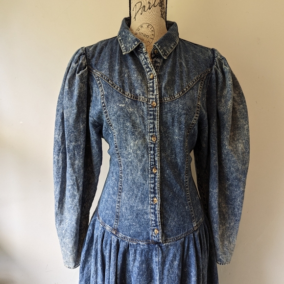 Vintage Denim Dress - 80's /90's - Picture 4 of 8